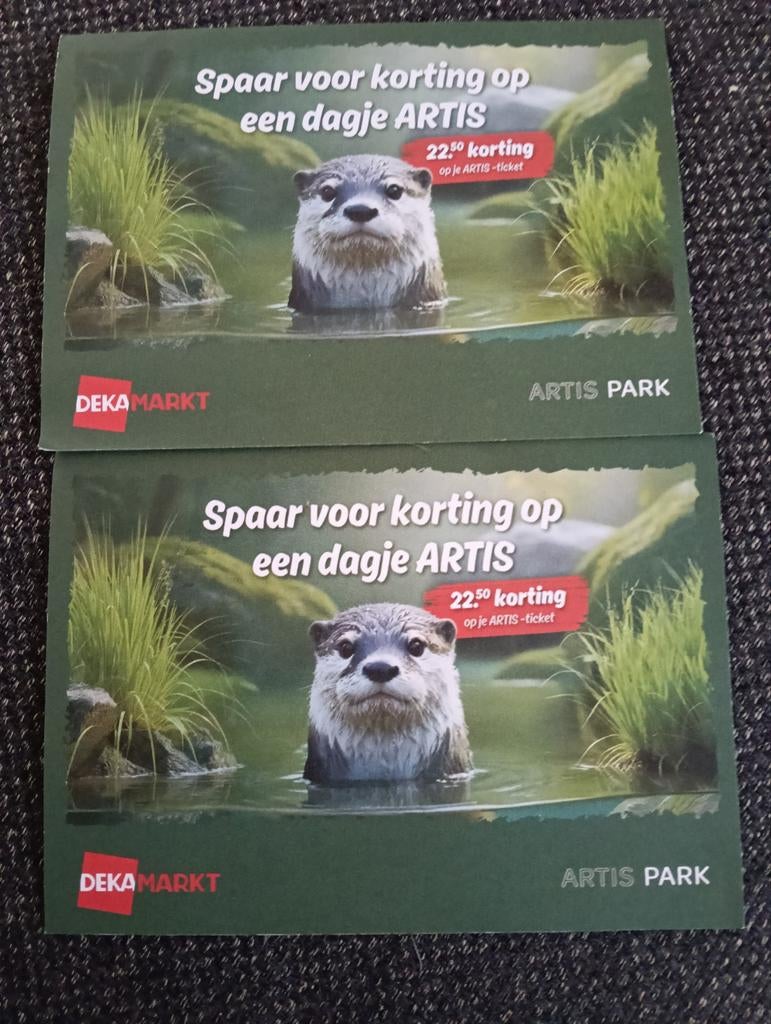 Artis entree kaarten, Dekamarkt, Ophalen of Verzenden