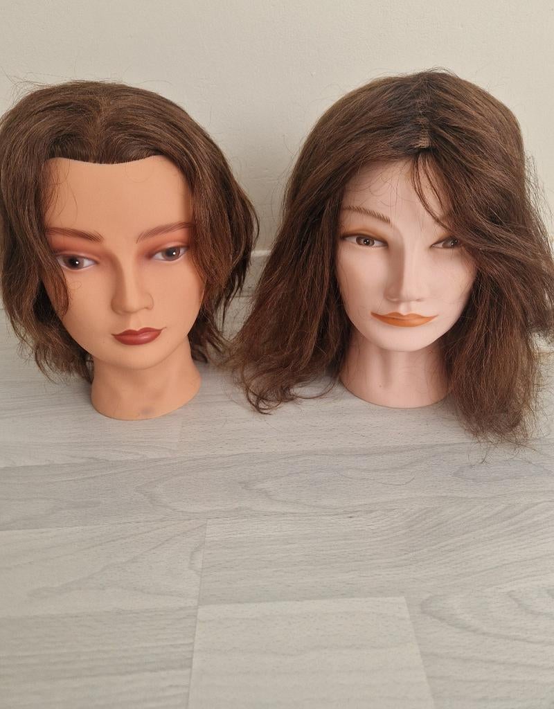 Twee oefenhoofden met echt haar, Hobby en Vrije tijd, Ophalen
