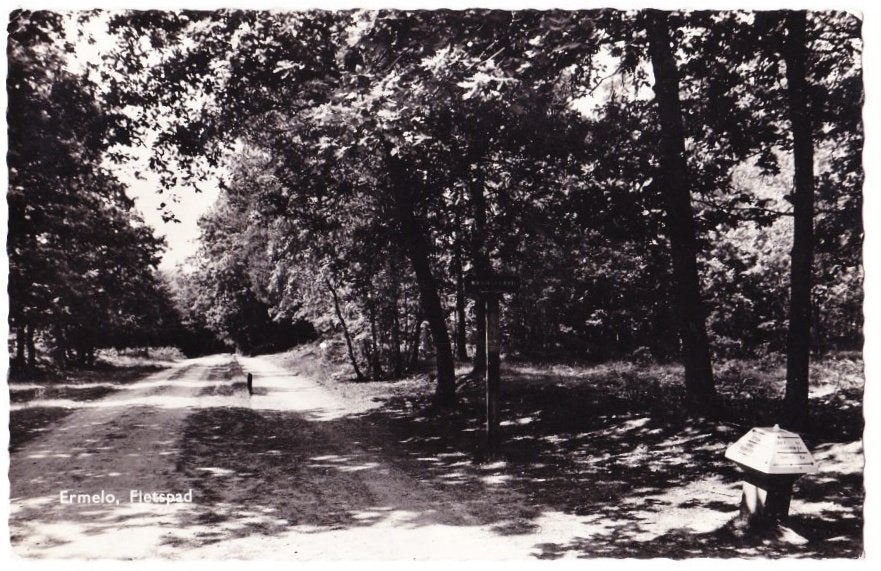 Ermelo Fietspad Oude Gelopen Ansichtkaart ( 1657 ), Ophalen of Verzenden, 1960 tot 1980, Gelopen, Gelderland