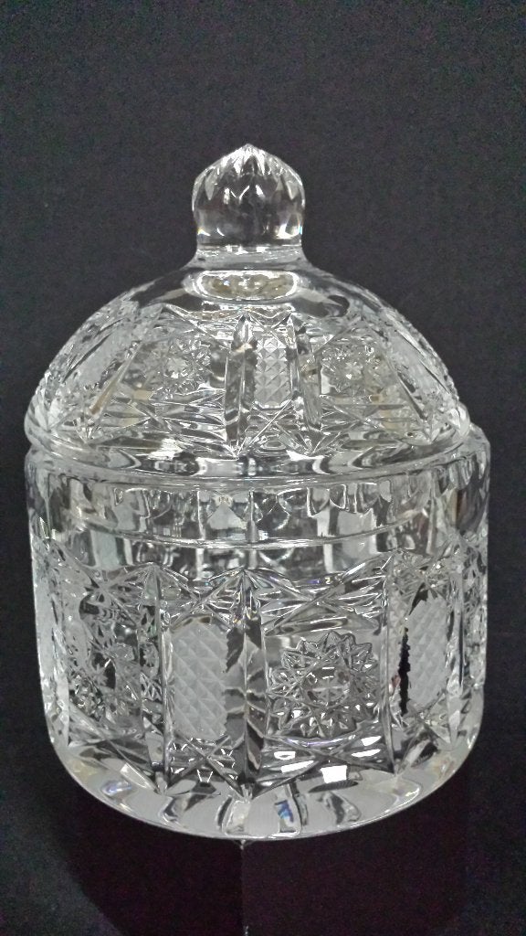 Zwaar Kristallen POT met Deksel <> Tafelstuk 1½ kilo zwaar, Antiek en Kunst, Ophalen of Verzenden