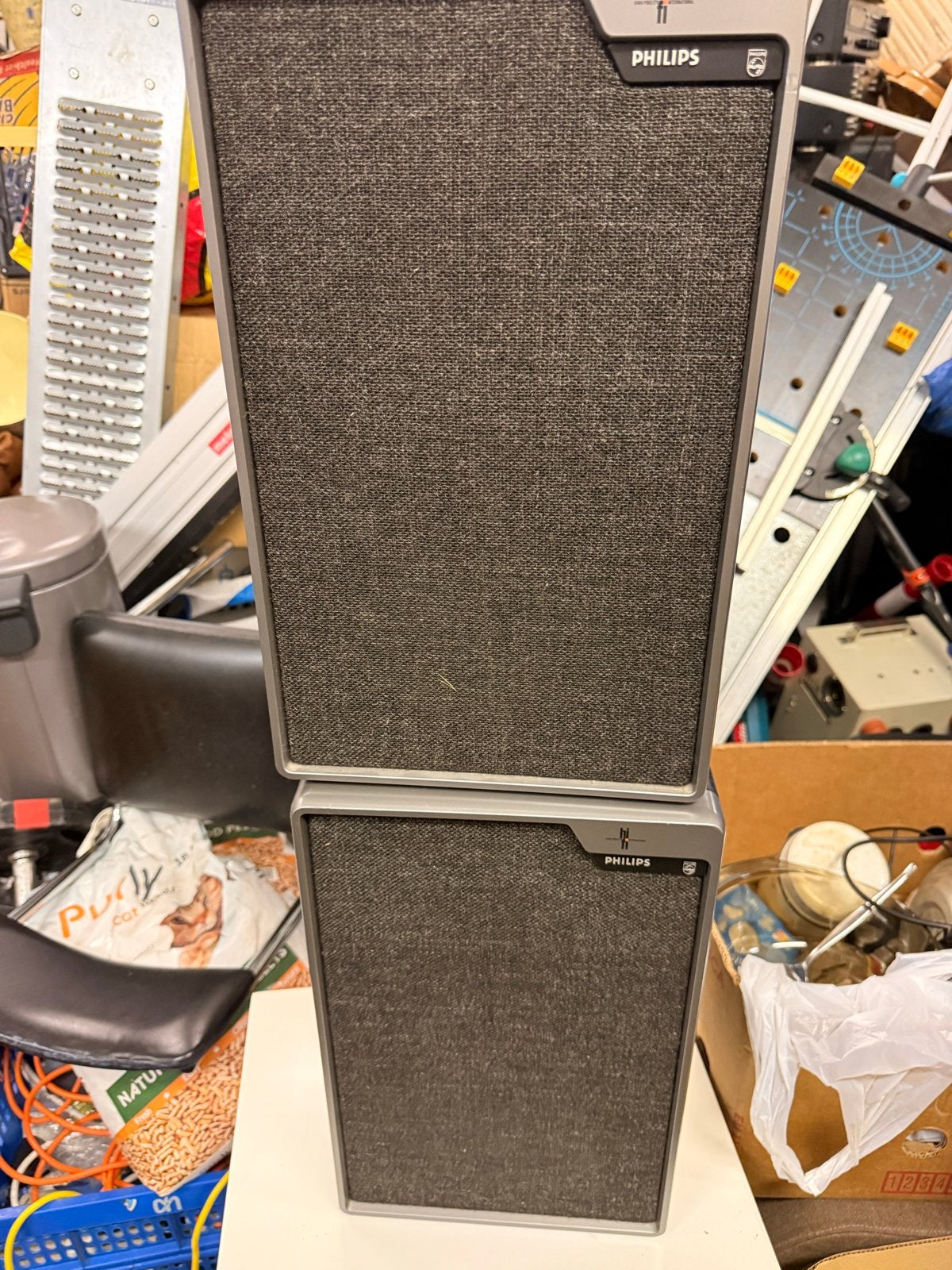 Philips 22AH463/01R Vintage Boekenplank Luidsprekers, Audio, Tv en Foto, Ophalen, Philips, Gebruikt, Minder dan 60 watt