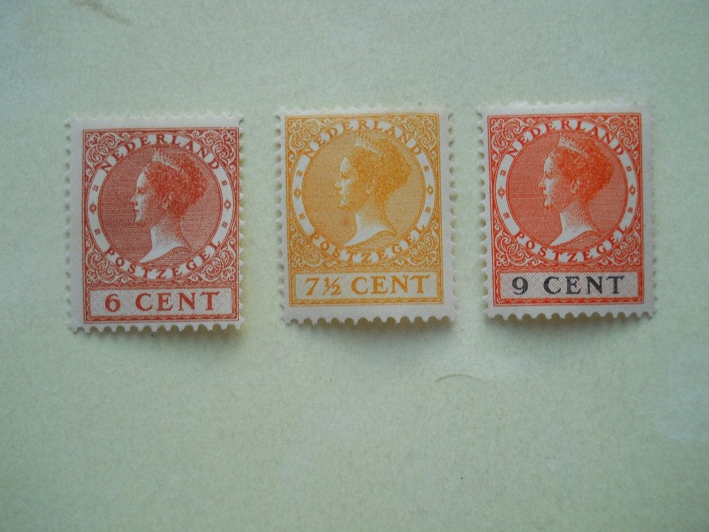 Nederland 1924 Kon. Wilhelmina Veth Nvph.150-152 ongebruikt, Ophalen of Verzenden, T/m 1940, Postfris