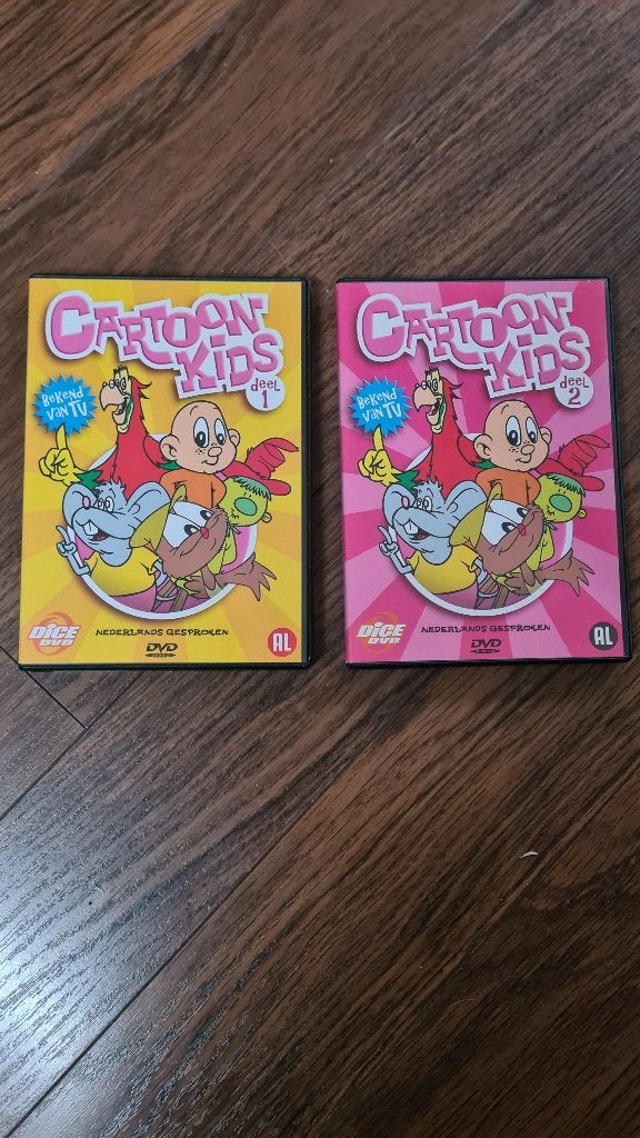 Cartoon Kids Deel 1 & 2 DVD - Nederlands Gesproken, Animatie, Alle leeftijden, Zo goed als nieuw, Film