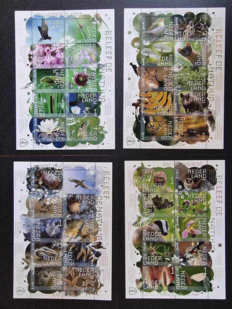 Postfrisse velletjes Beleef de Natuur 2022 - Per stuk, Ophalen of Verzenden, Na 1940, Postfris