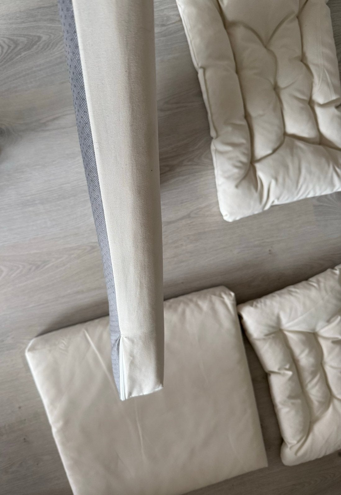 Ikea KUDDARNA rug (x2) en zit (x2) kussens, Ophalen, Zo goed als nieuw, Wit, Vierkant
