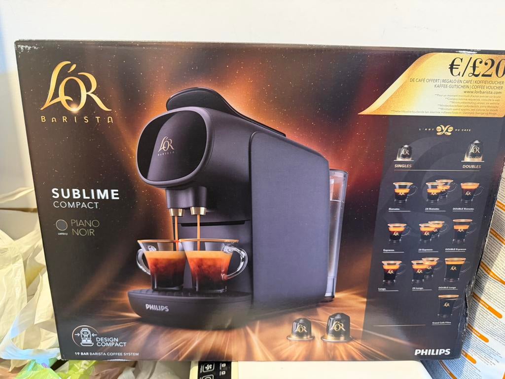 Philips L’or barista sublime koffiecup apparaat nieuw, Ophalen of Verzenden, 2 tot 4 kopjes, Koffiepads en cups, Afneembaar waterreservoir