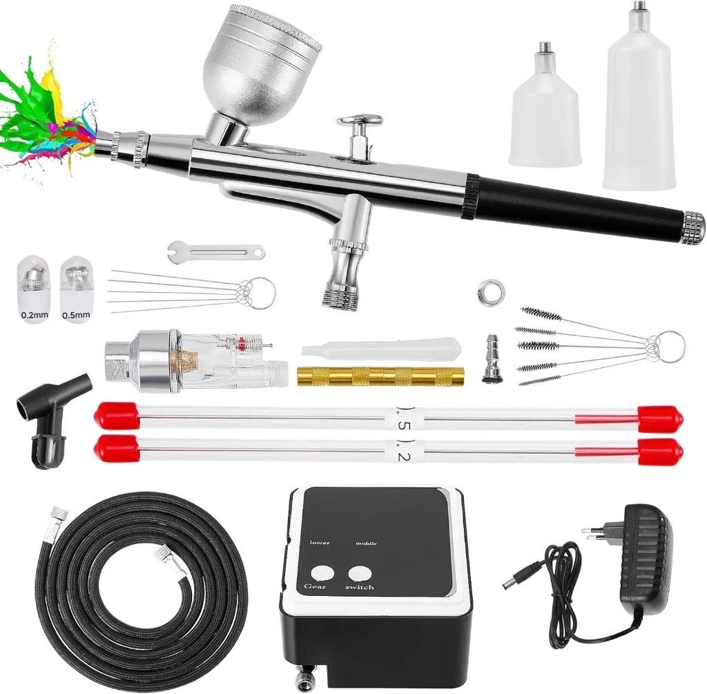 36 PSI hogedruk airbrush set met compressor, Hobby en Vrije tijd, Ophalen of Verzenden, Nieuw, Airbrush en Toebehoren