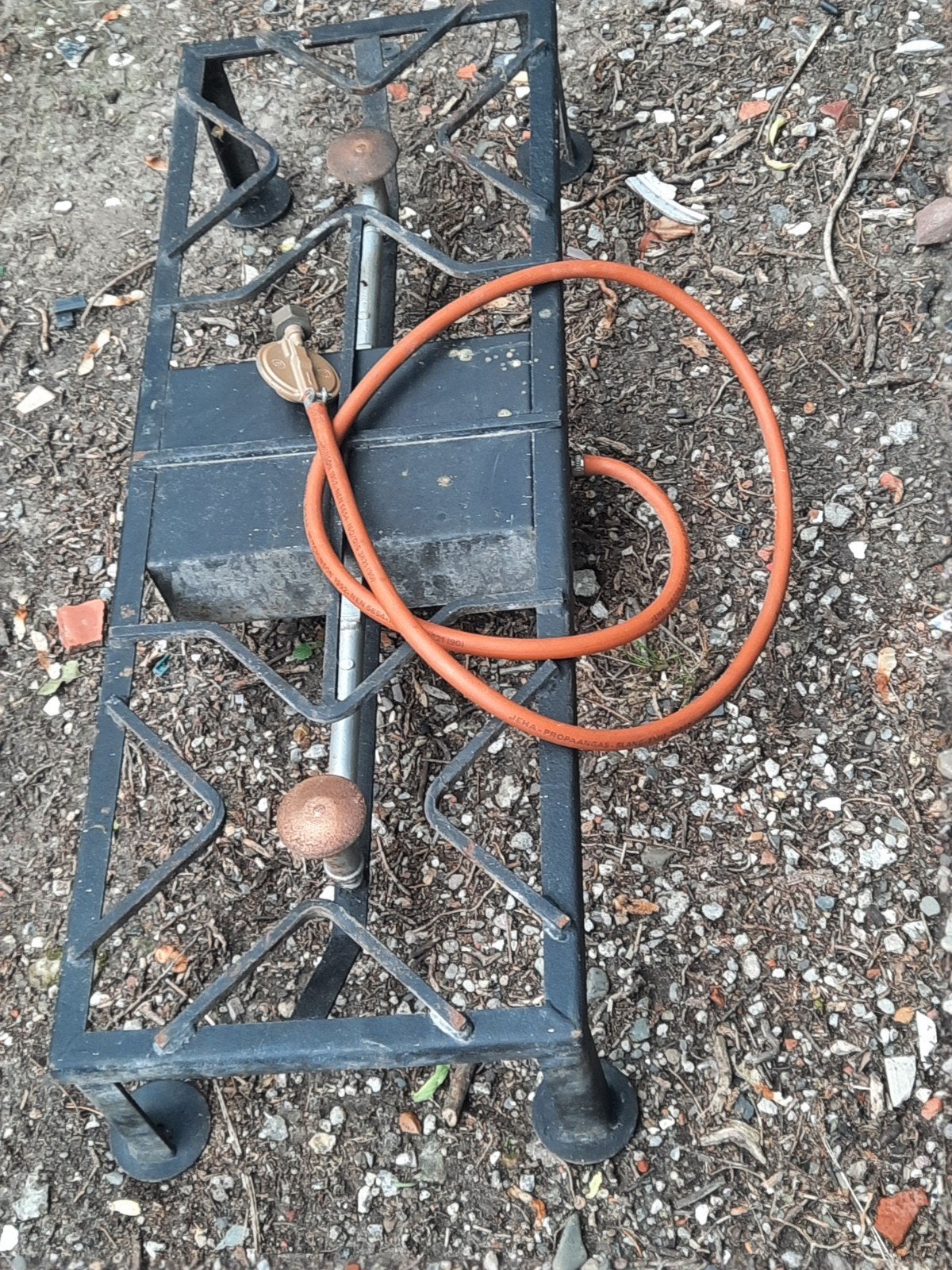 Mooie gasbrander met 2 pitten 1 meter lang, Ophalen of Verzenden