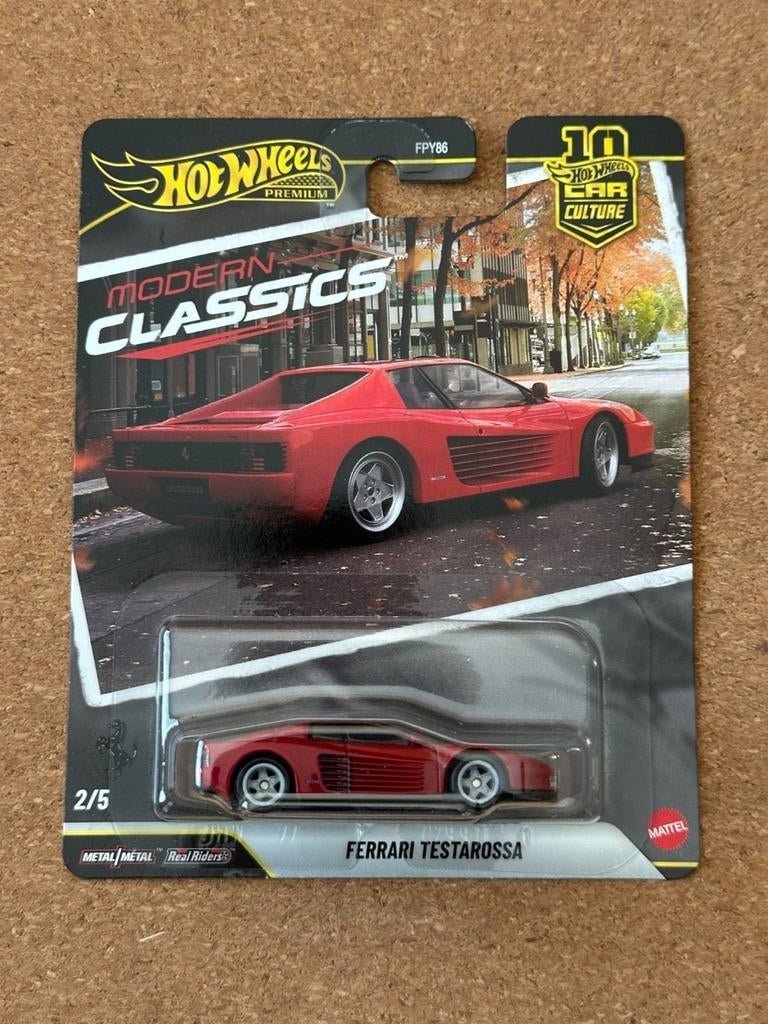 Hot wheels premium Ferarri testarossa modern classic, Ophalen of Verzenden, Nieuw, Auto