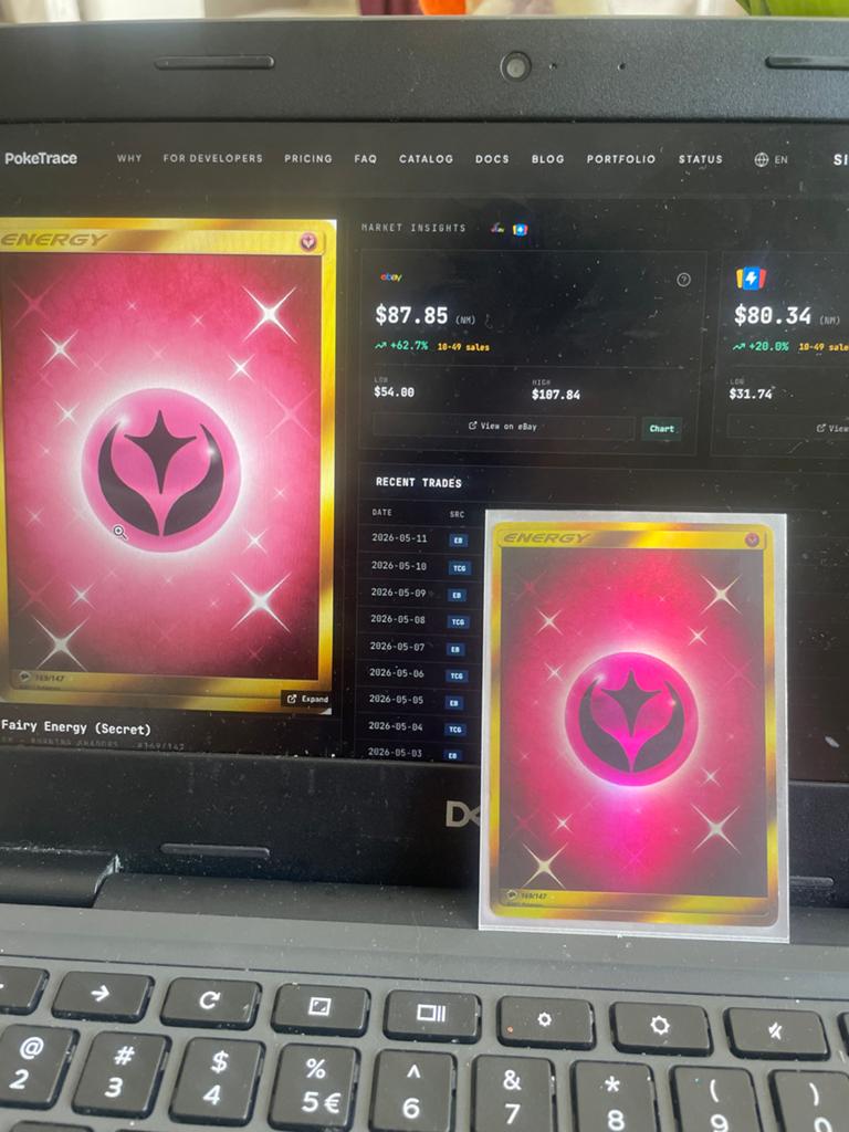 Pokémon Fairy Energy Secret Rare (Goud) - Zo goed als nieuw, Verzenden, Nieuw, Losse kaart, Foil