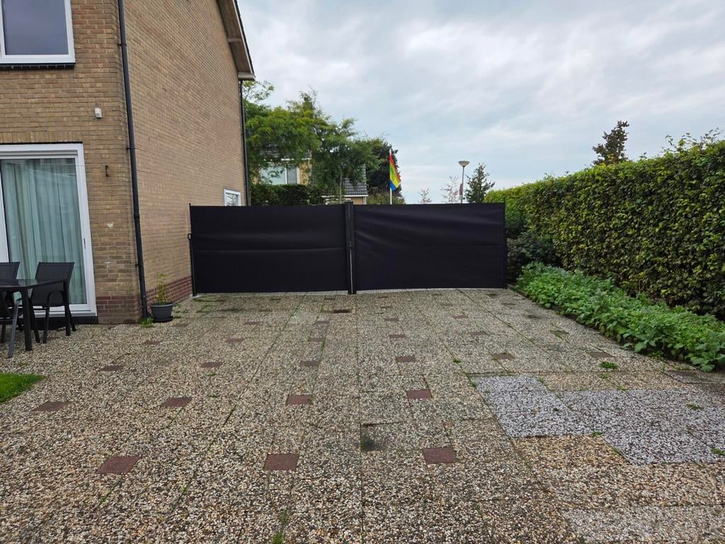 Zwart windscherm/afscheiding 180x1000 cm, ook voor hoek, Tuin en Terras, Tuinschermen, Ophalen, Overige materialen, Gebruikt, 200 cm of meer