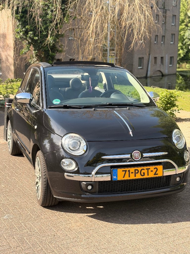 Fiat 500 C 1.2  AUTOMAAT 2011 Zwart, Auto's, Euro 5, 4 cilinders, Cabriolet, Zwart