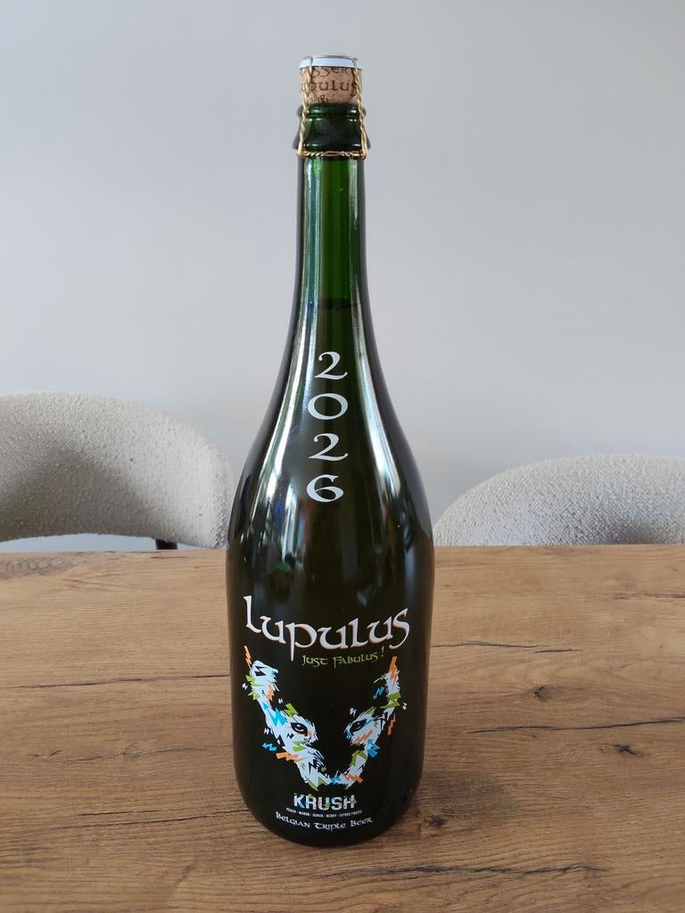 Lupulus just fabulous! Krush 2026 Magnum fles 1,5 liter, Verzamelen, Biermerken, Ophalen of Verzenden, Nieuw, Flesje(s), Overige merken