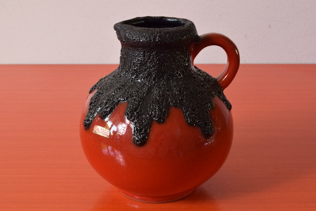 Retro vintage West-Germany Roth fat lava vaas / bolvaas, Antiek en Kunst, Ophalen of Verzenden