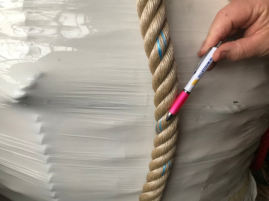 Scheepstouw kunststof sisal uitstraling 36mm, Info@alletouw.nl, Nieuw, Ophalen of Verzenden, Trekwei 13