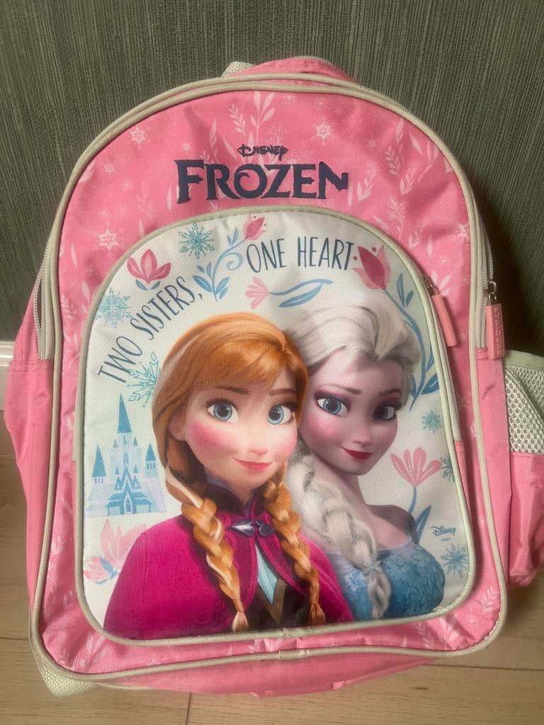 Roze Frozen rugzak, Gebruikt, Minder dan 30 cm, Disney of Dora, Ophalen of Verzenden