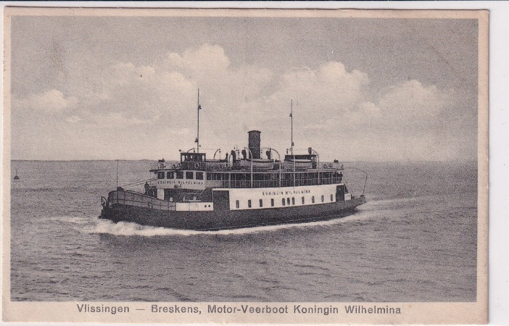 Vlissingen-Breskens veerboot, Ophalen of Verzenden, 1920 tot 1940, Gelopen, Zeeland