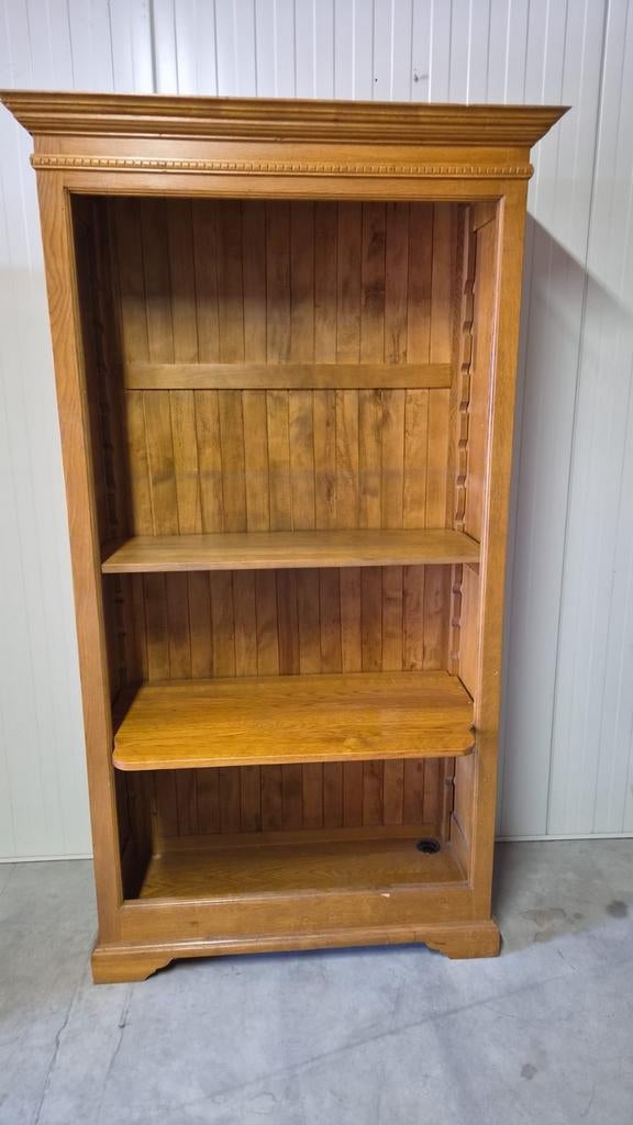 Houten wandkast met planken, tv meubel., Antiek en Kunst, Antiek | Meubels | Kasten, Ophalen