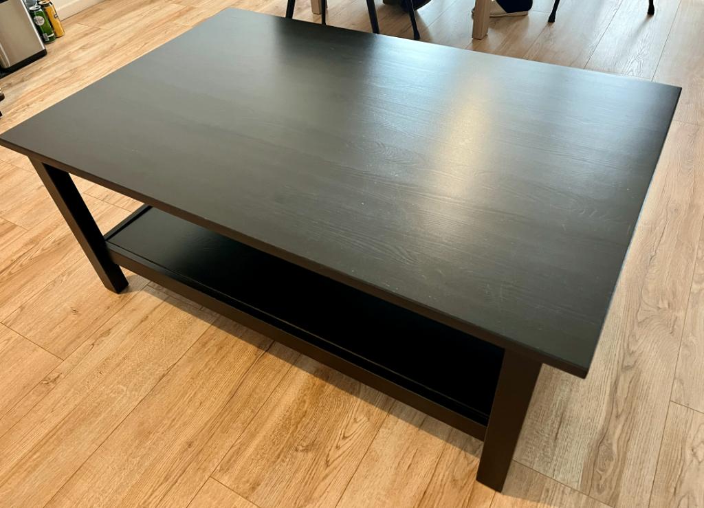 Salontaffel van IKEA (Hemnes), zwartbruin, LxBxH 118x75x45cm, Huis en Inrichting, Tafels | Salontafels, Ophalen, Gebruikt, 100 tot 150 cm