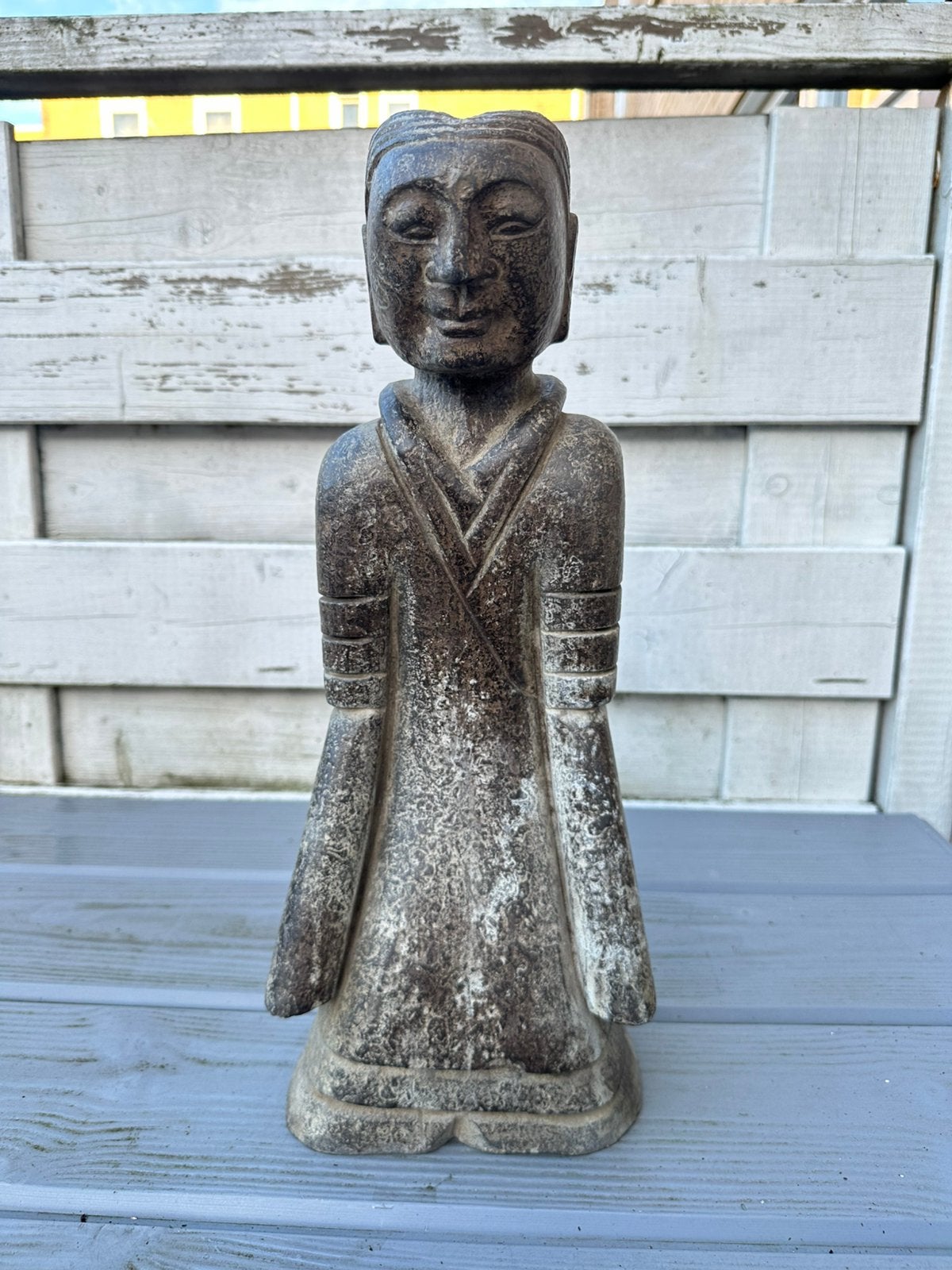 Antiek chinees figuur zwart  basalt, Ophalen of Verzenden, Handgemaakt, Overige materialen, Beeld