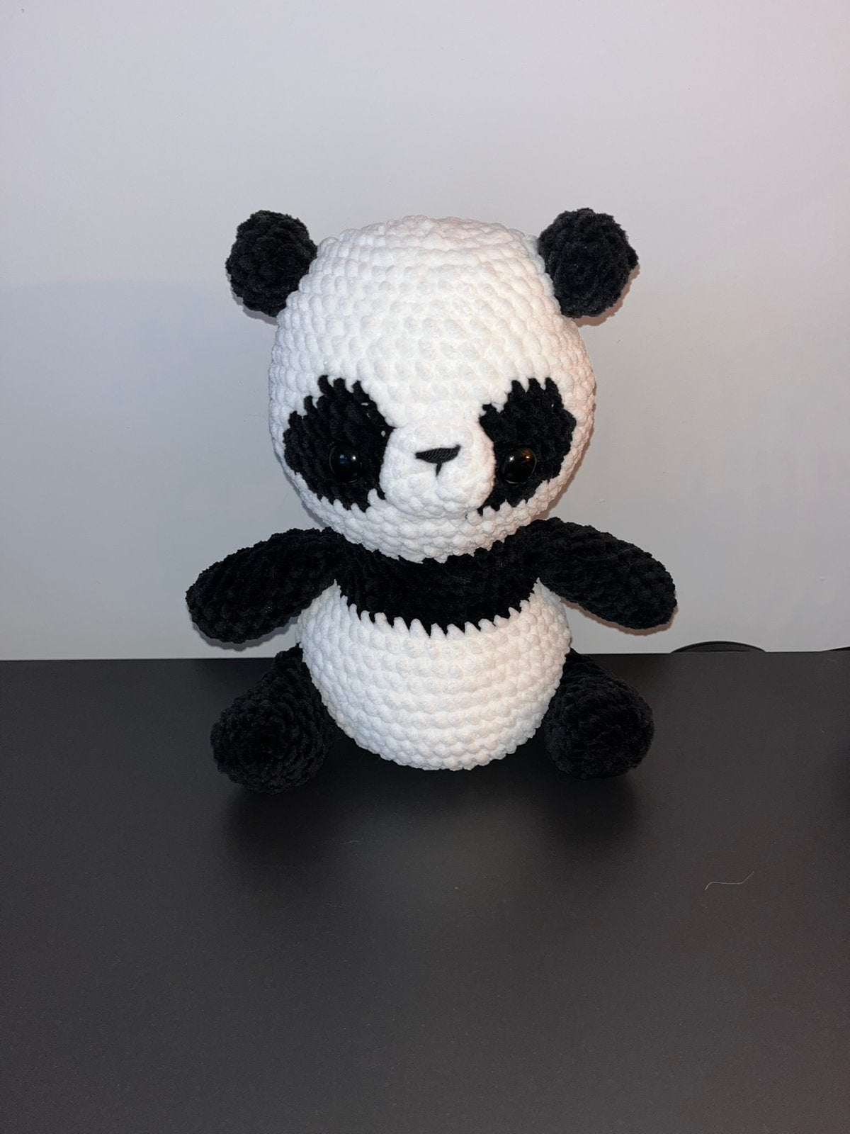 Gehaakte velvet panda, Overige merken, Beer, Nieuw, Zwart