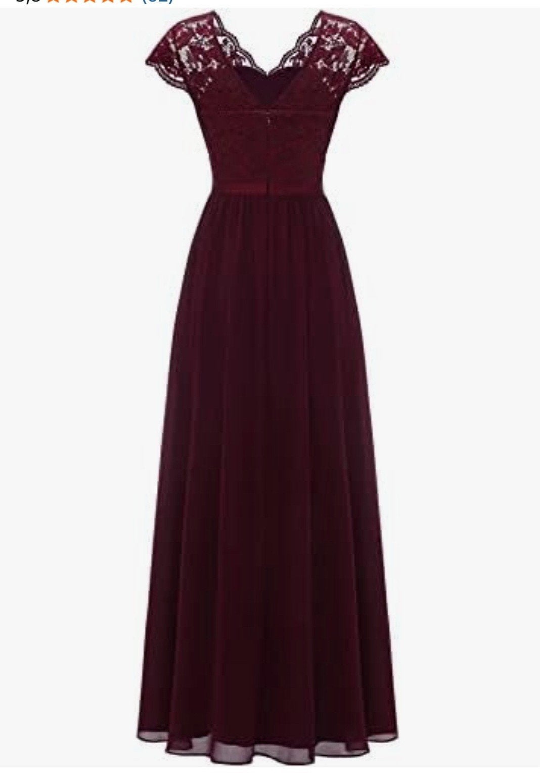 Bordeauxrode gala jurk met kant, maat (L) 40/42, Kleding | Dames, Jurken, Maat 42/44 (L), Nieuw, Ophalen of Verzenden, Rood