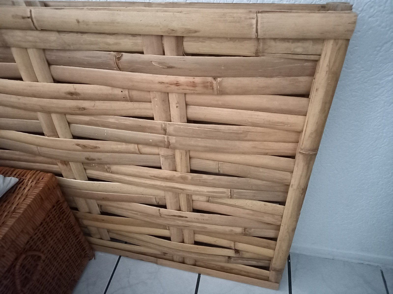 Bamboe tuinscherm 90x200cm 2stuks, Overige materialen, Gebruikt, Bruin, Tweepersoons