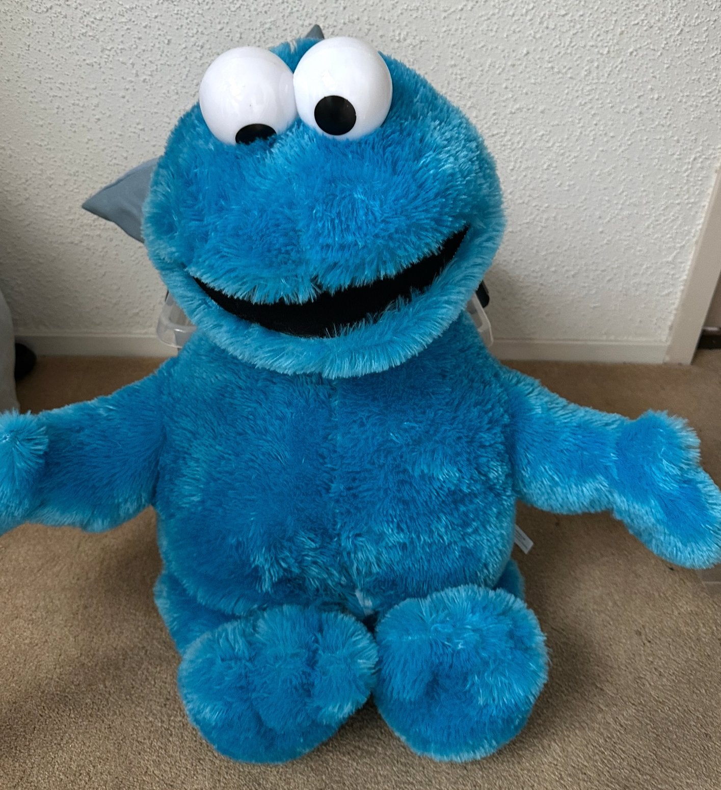 Grote Koekiemonster Knuffel - Sesamstraat, Overige merken, Overige karakters, Overige typen, Blauw