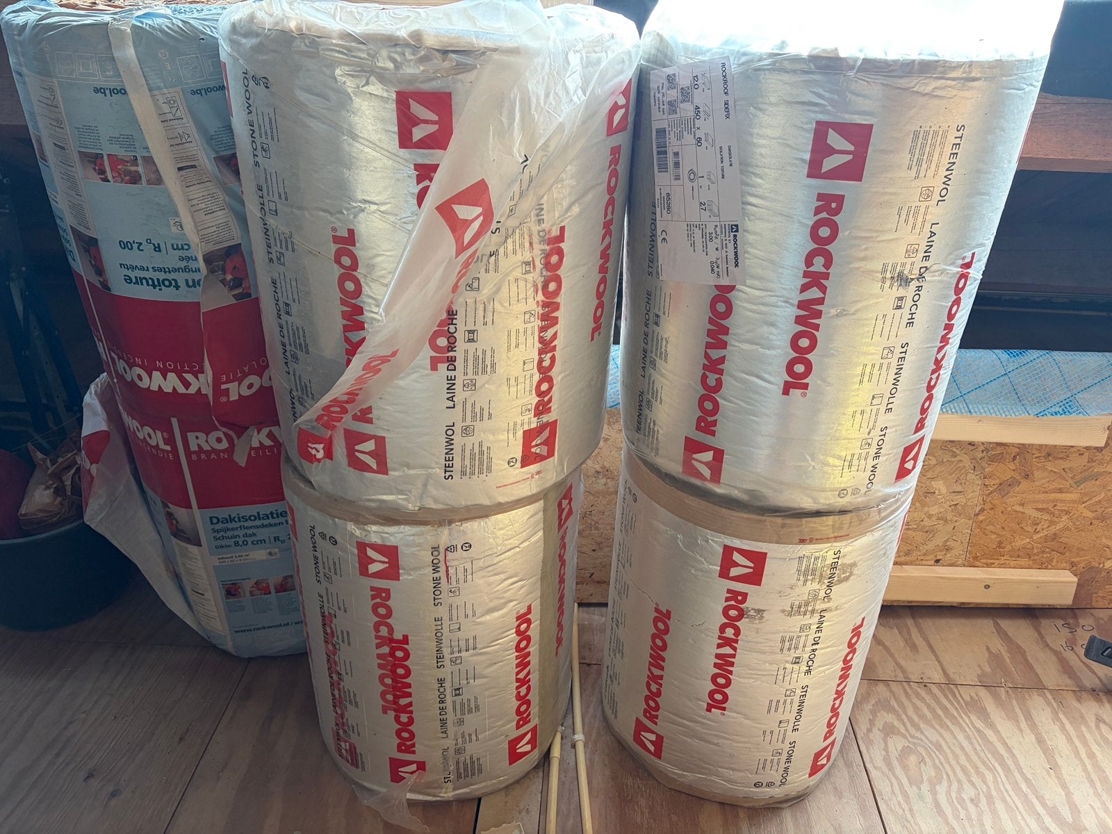 RockRoof Sidefix Steenwol | 4500x600x120mm | Rd:3,00, 10 tot 15 m², Nieuw, Steenwol, 8 tot 12 cm