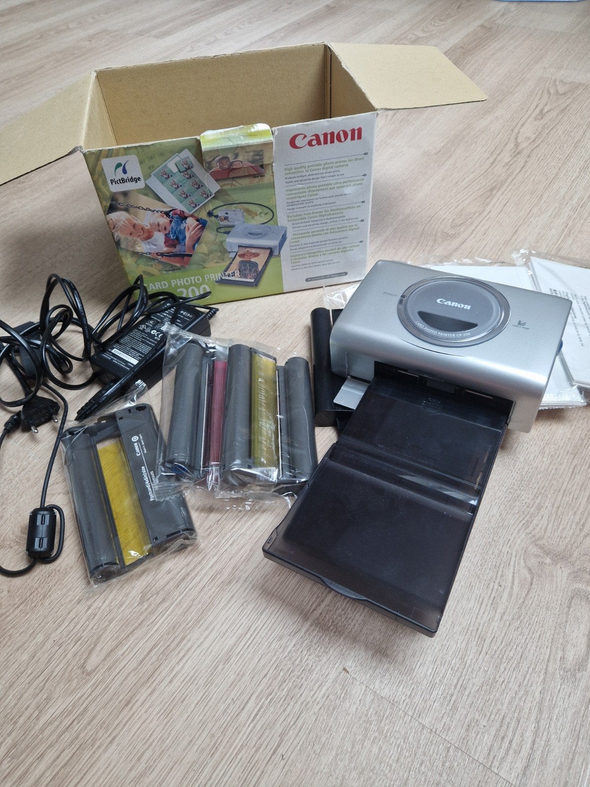 Canon Direct Fotoprinter CP-200 met accessoires, Computers en Software, Gebruikt, Fotoprinter, PictBridge, Canon