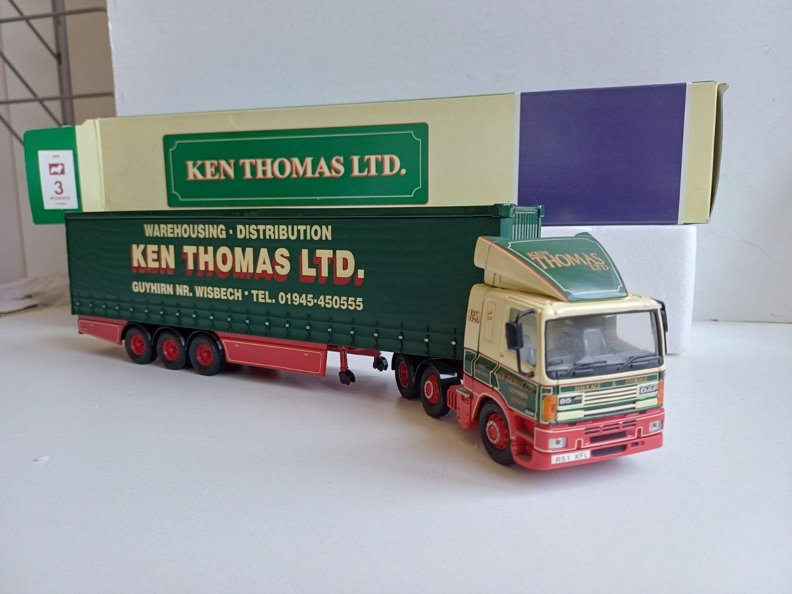 DAF 95 Leyland 1:50 Corgi ken Thomas, Ophalen of Verzenden, Zo goed als nieuw, Auto, Corgi