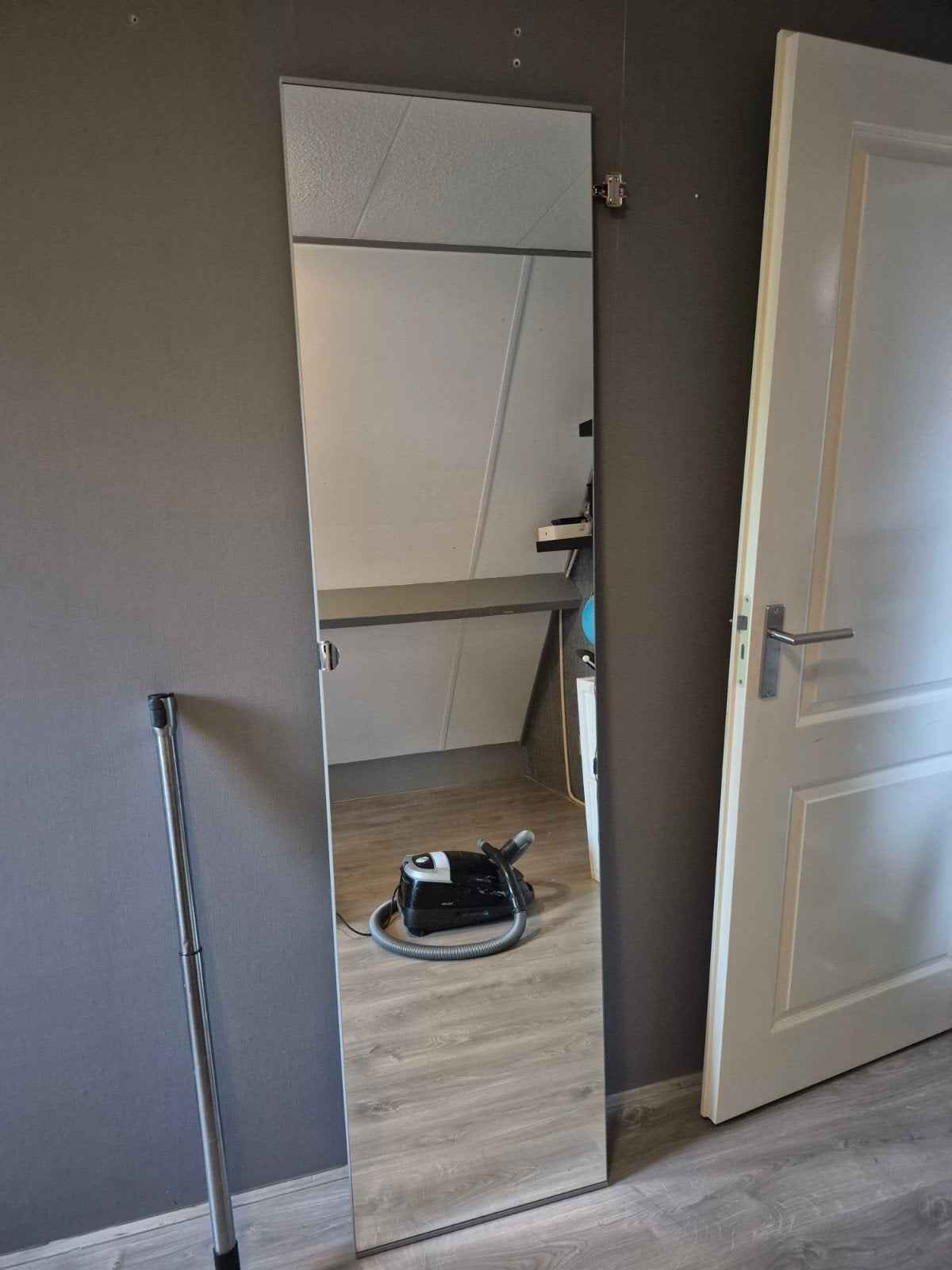 ÅHEIM paxkast spiegeldeur van 50x 195, Ophalen, Gebruikt, 50 tot 100 cm, 150 tot 200 cm