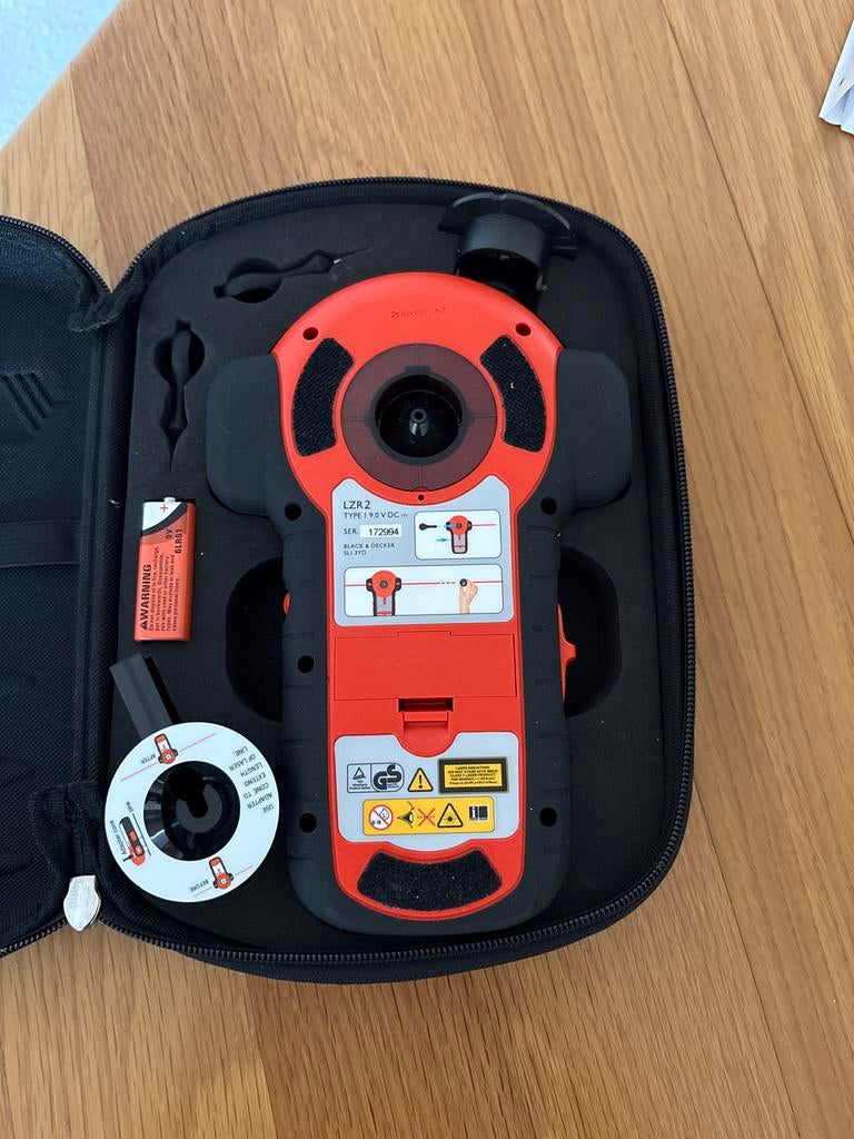 Black & Decker LZR2 Laserdetector met handleiding, Doe-het-zelf en Verbouw, Meetapparatuur, Gebruikt, Afstand, Ophalen