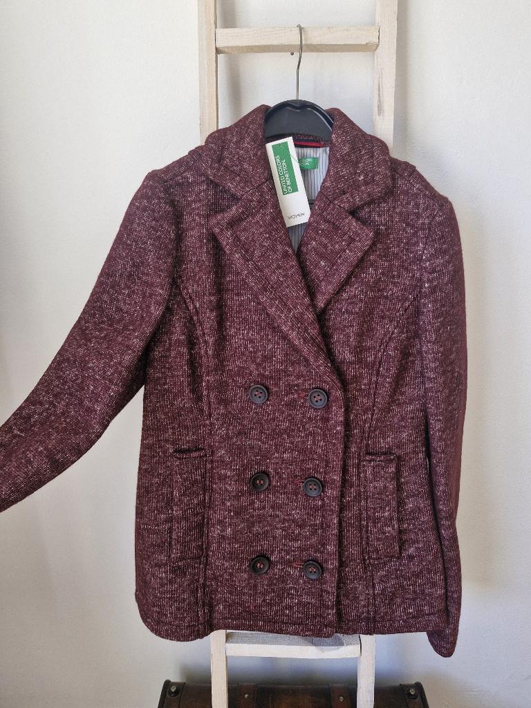 Bordeauxrode blazer | United Colors of Benneton | 164, Ophalen of Verzenden, United Colors of Benetton, Meisje, Jas