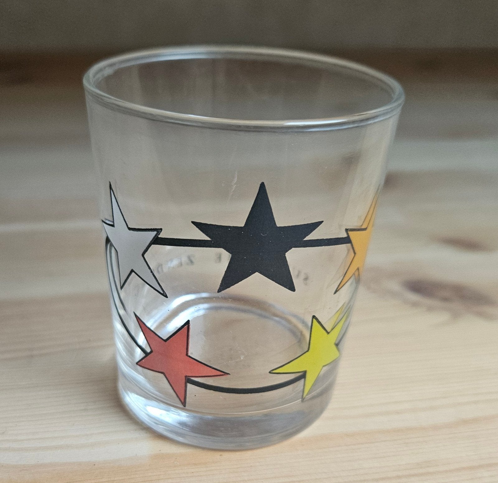 Vintage Suriname Zending glas met sterren, Ophalen