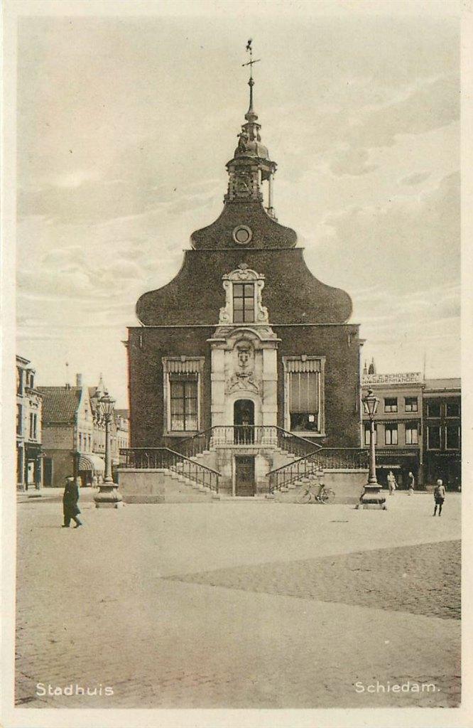 701-404-011 Schiedam Stadhuis, Verzenden, Voor 1920, Zuid-Holland