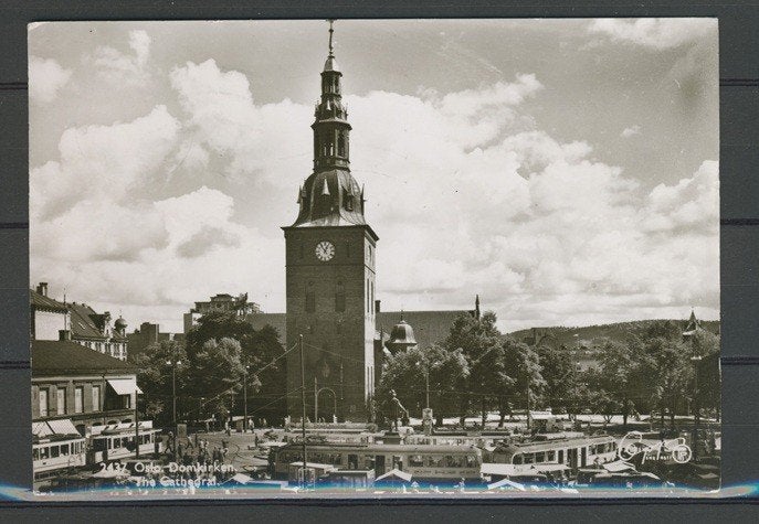 Norway Noorwegen TRAM Oslo Foto-ansichtkaart TRAM t-149, Verzamelen, Spoorwegen en Tramwegen, Ophalen of Verzenden, Zo goed als nieuw