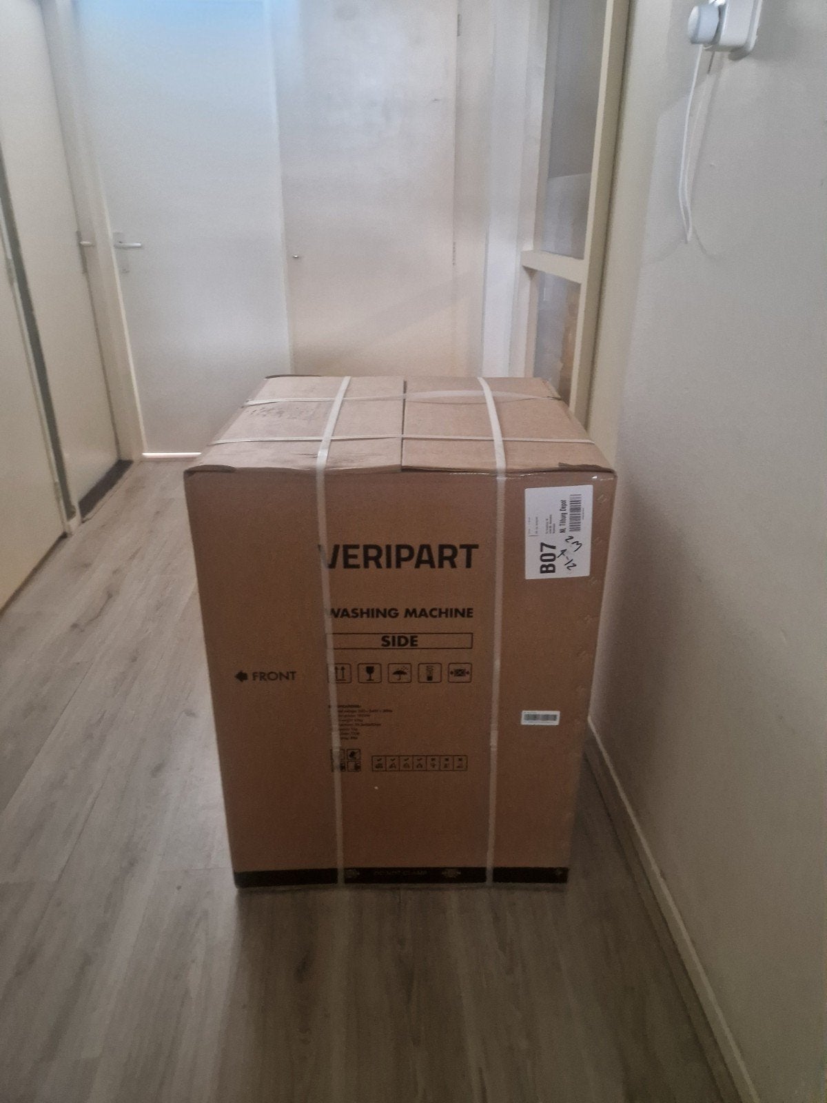 Nieuwe Veripart wasmachine - Ongebruikt in doos, Ophalen, 1200 tot 1600 toeren, Energieklasse A of zuiniger, 8 tot 10 kg