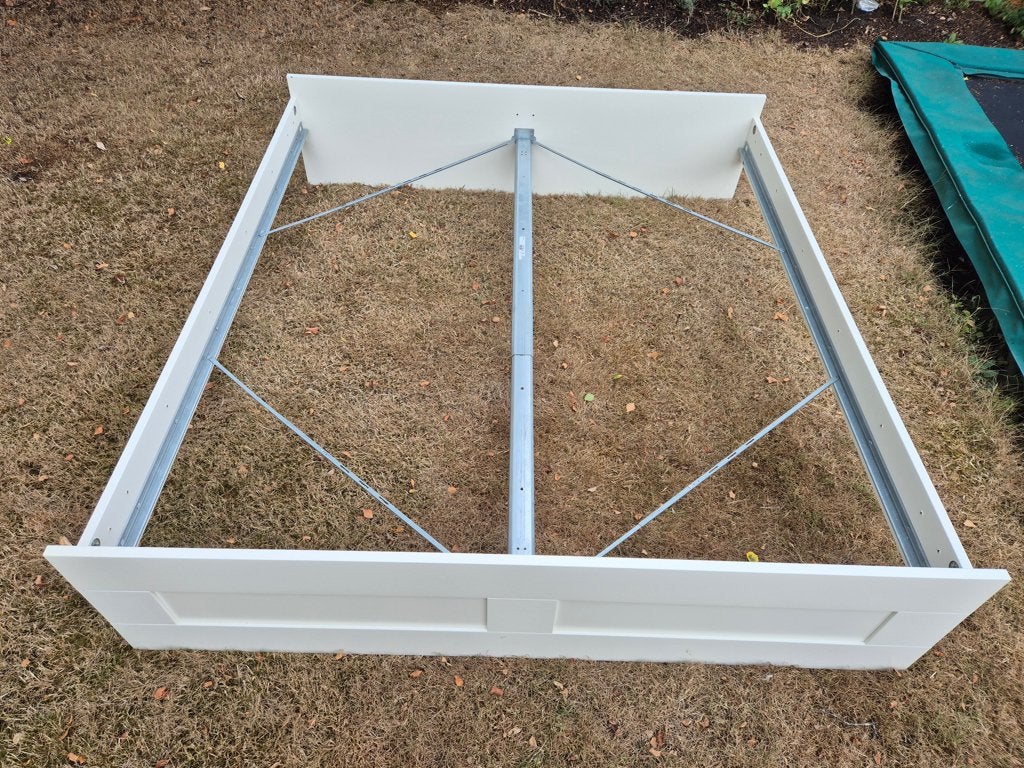 IKEA BRIMNES bedframe 180x200 cm, Ophalen, Gebruikt, Wit, Tweepersoons
