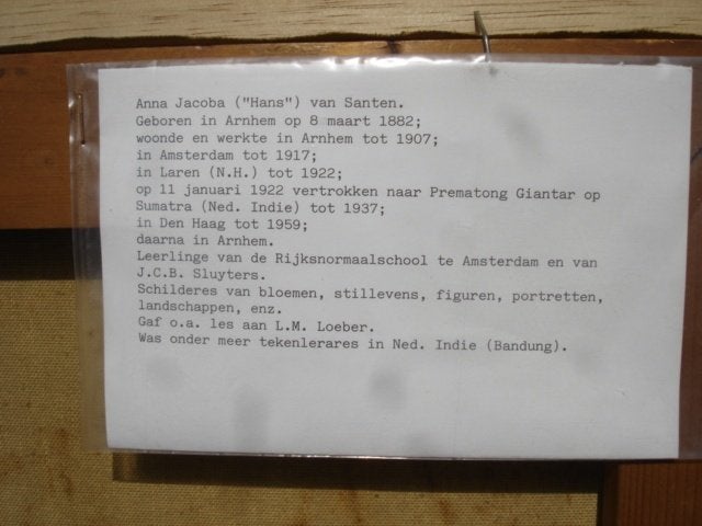 Klassiek schilderij Hans van Santen, Antiek en Kunst, Doek, Ophalen of Verzenden, Landschap, Olieverf
