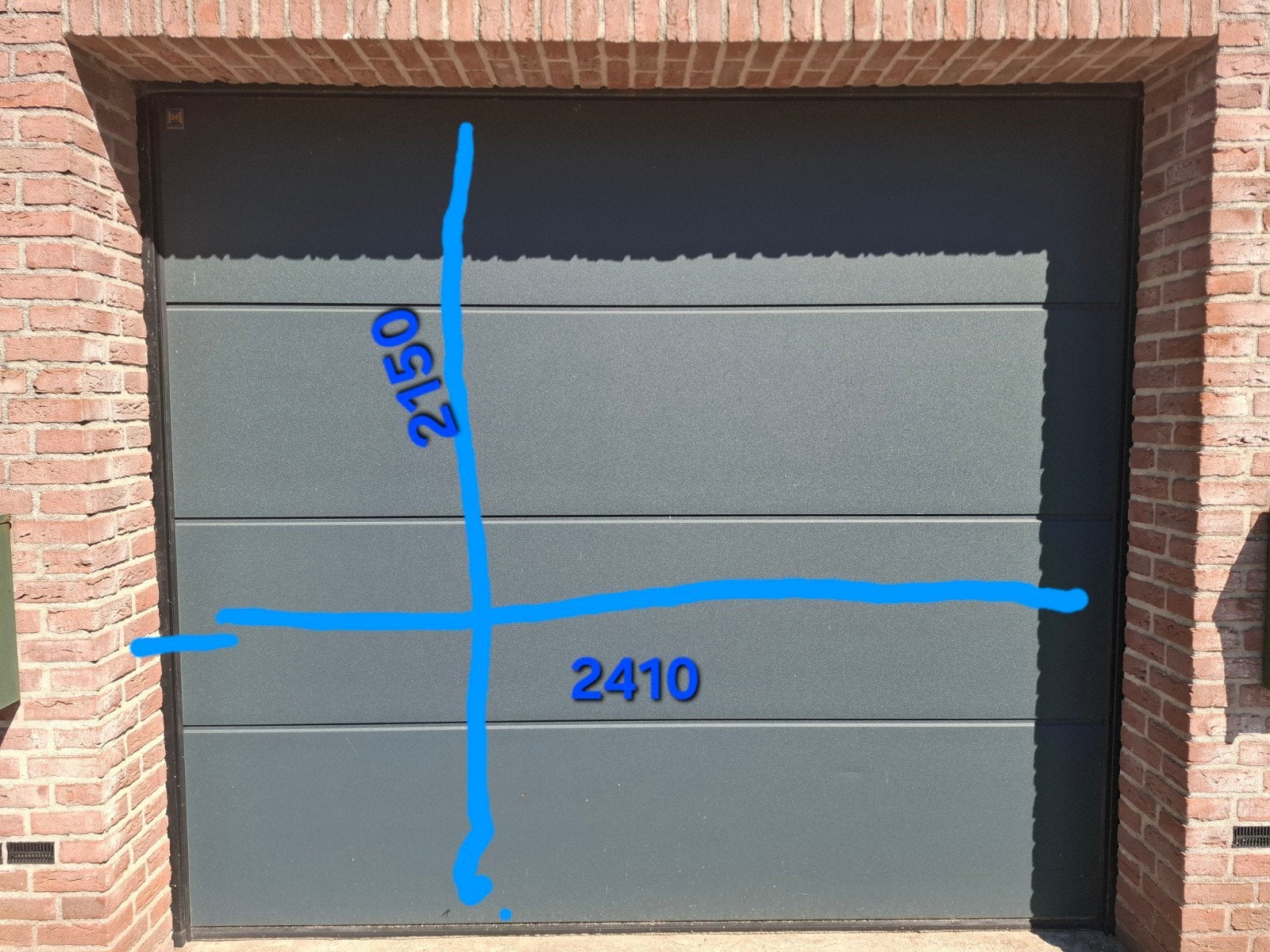 Hornman roldeur garagedeur met 2 afstandsbedieningen, Ophalen, Gebruikt, Garagedeur, 120 cm of meer