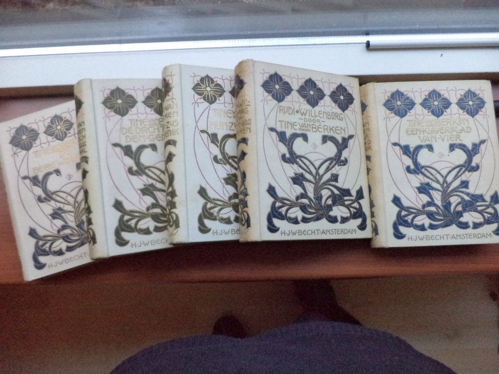 Tine van Berken, 5 prachtige oude meisjesboeken uit ong 1911, Boeken, Ophalen of Verzenden, Gelezen