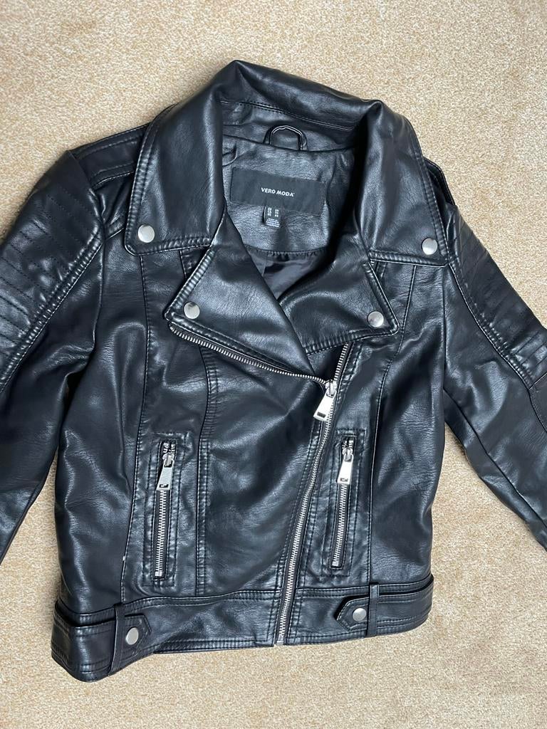 Vera moda leren jasje xs, Ophalen of Verzenden, Meisje, Jas