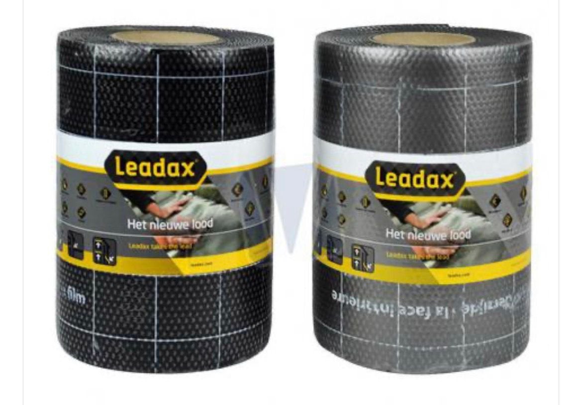 Leadax loodvervanger zwart/grijs/rood 300mm 12m rol, Overige materialen, Overige kleuren, Nieuw, Ophalen of Verzenden