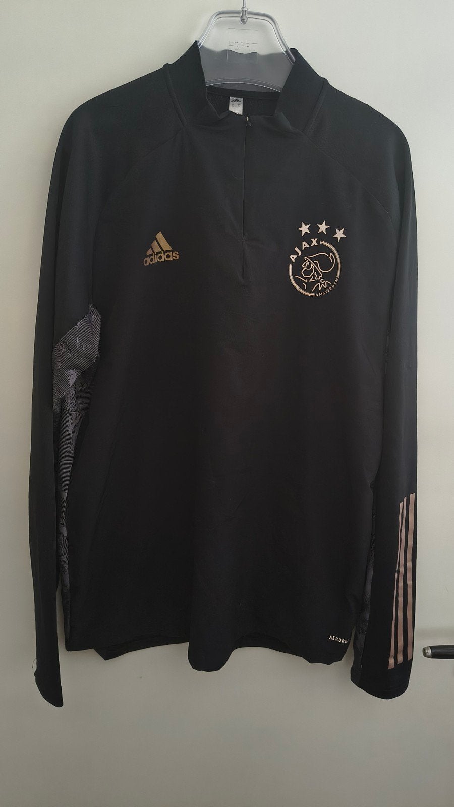 Ajax Adidas Trainingstrui Zwart Goud Maat XL, Maat XL, Ophalen of Verzenden, Gebruikt, Shirt