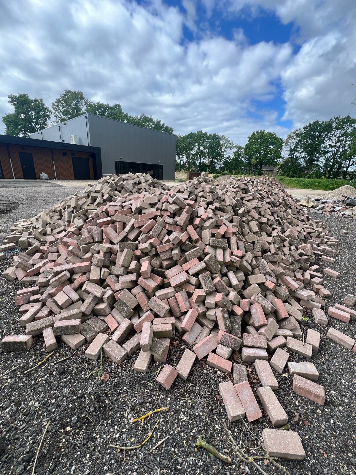 Rode betonstraatstenen 8 cm dik, Overige materialen, Gebruikt, Verzenden, Klinkers
