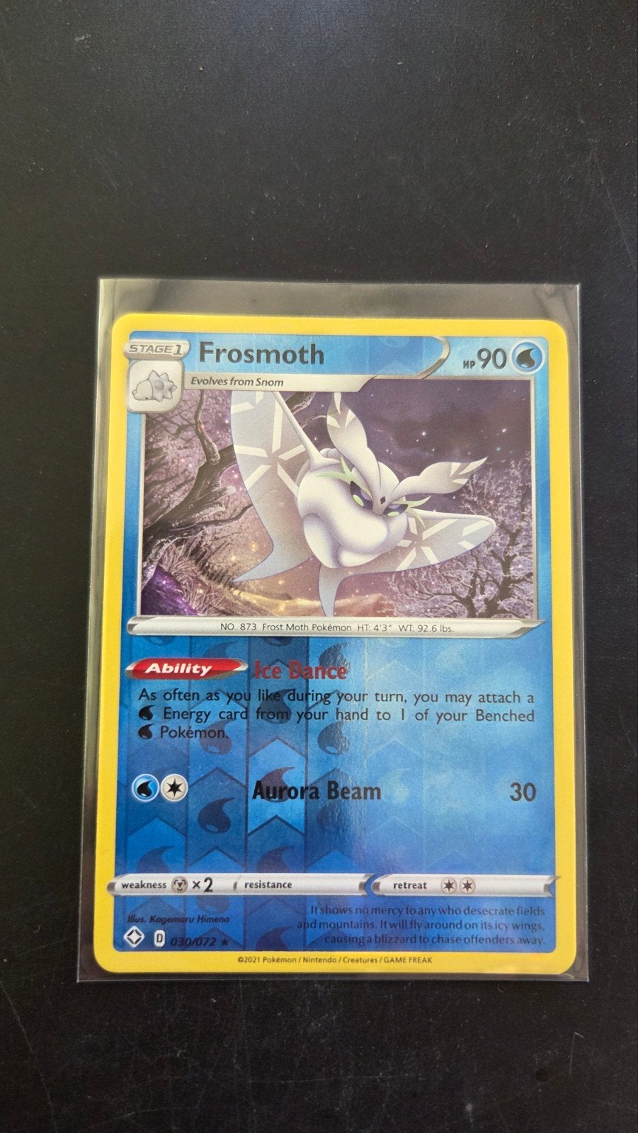 Frosmoth 030/072 rare Reverse Holo - Shining Fates, Hobby en Vrije tijd, Verzamelkaartspellen | Pokémon, Verzenden, Zo goed als nieuw