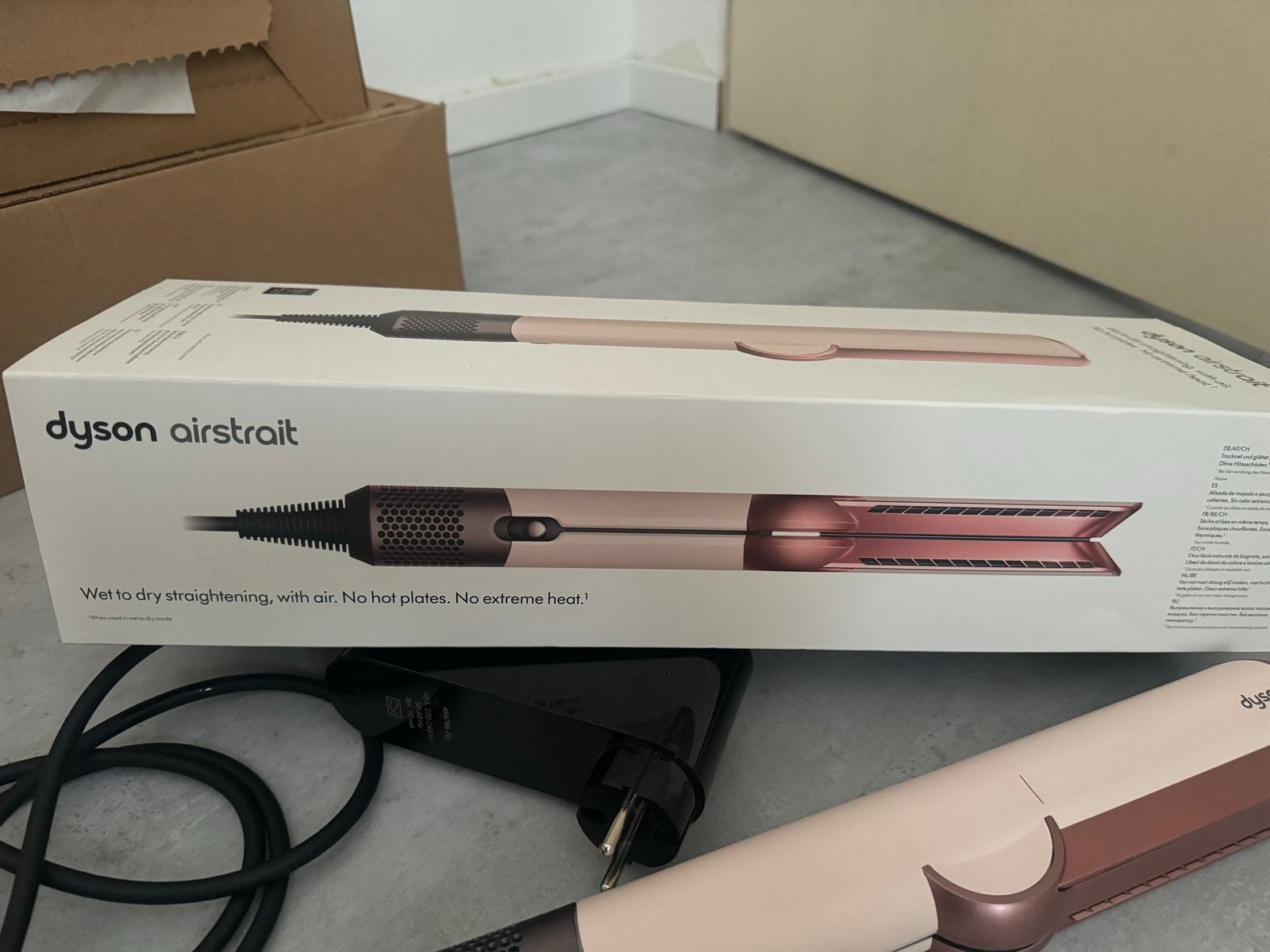 Dyson Airstrait Stijltang Ceramic Pink/Rose Gold, Ophalen of Verzenden, Zo goed als nieuw, Haarverzorging