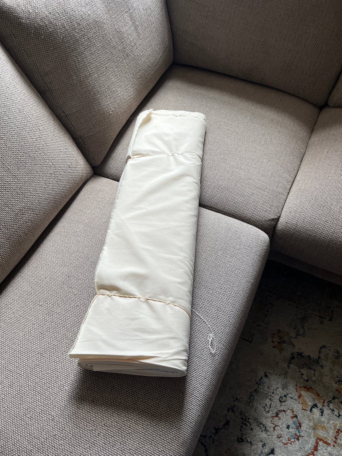 Ongebleekt Katoen Keperstof 250g - 9,5m x 160cm, Hobby en Vrije tijd, Stoffen en Lappen, Ophalen, 120 cm of meer, Beige, Katoen