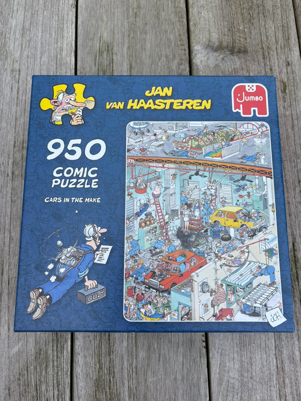 Jan van Haasteren Cars in the make 950, Ophalen, 500 t/m 1500 stukjes, Zo goed als nieuw, Legpuzzel